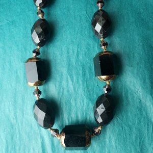 Liz Claiborne Black and Gold Necklace